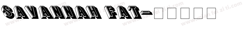 Savannah Fat字体转换